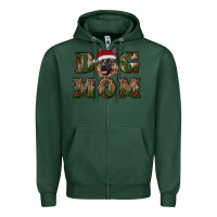 Sports Green chriistmas dog mom with german shepherd Zipper Hoodie - RanaPortraitStore