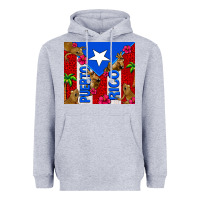 Heather Grey puerto rico coqui leopard Heavyweight Hoodie - AdoDesignShop