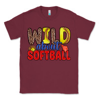 Burgundy wild about softball Classic Tee - Zillion Design Studio