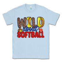 Dusty Blue wild about softball Classic Tee - Zillion Design Studio