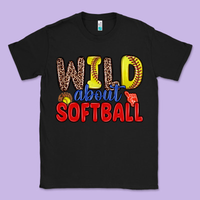 Wild About Softball Classic Tee Designed By Zillion Design Studio
