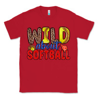 Red wild about softball Classic Tee - Zillion Design Studio