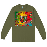 Army Green mexico hearts Long Sleeve Tee - Zillion Design Studio