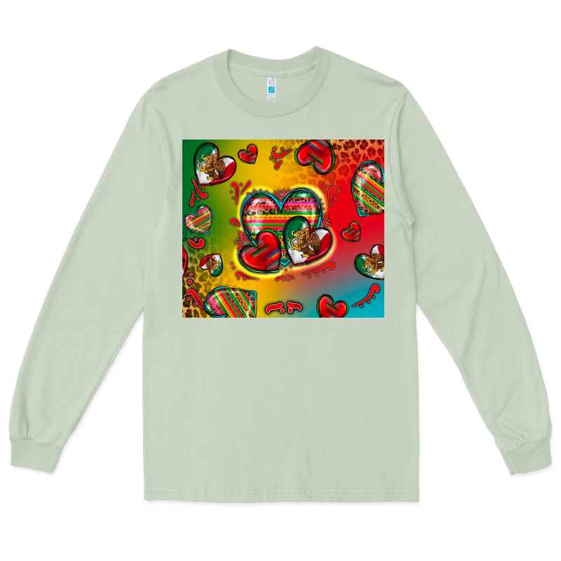 Mexico Hearts Long Sleeve Tee by Zillion Design Studio | Teevron