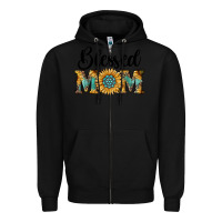 Black blessed mom Zipper Hoodie - RanaPortraitStore