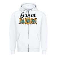 White blessed mom Zipper Hoodie - RanaPortraitStore