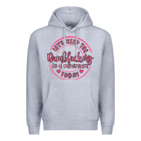 Heather Grey dumbfuckery to minimum Premium Hoodie - MaliasSmallBusiness