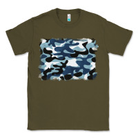 Army Green blue camouflage background Classic Tee - BarkalooDesign