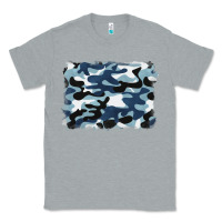 Heather Grey blue camouflage background Classic Tee - BarkalooDesign