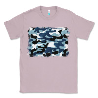 Lilac blue camouflage background Classic Tee - BarkalooDesign