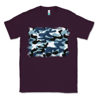 Plum blue camouflage background Classic Tee - BarkalooDesign