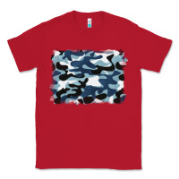 Red blue camouflage background Classic Tee - BarkalooDesign