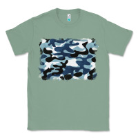 Sage blue camouflage background Classic Tee - BarkalooDesign