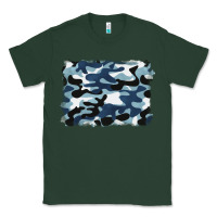 Sports Green blue camouflage background Classic Tee - BarkalooDesign