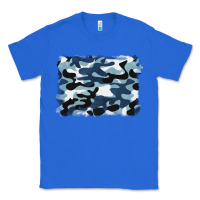 True Royal blue camouflage background Classic Tee - BarkalooDesign