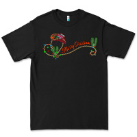 Black merry christmas western Premium Tee - CowhideDigitalArt