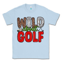 Dusty Blue wild about golf Classic Tee - Zillion Design Studio