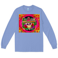 Colony Blue mexican skull Long Sleeve Tee - Zillion Design Studio