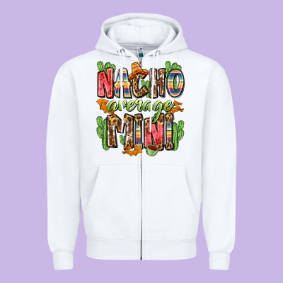 Nacho Average Mini Zipper Hoodie Designed By Zillion Design Studio