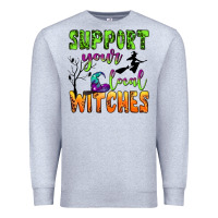 Heather Grey support your local witches Premium Sweatshirt - BundleAndBundleShop