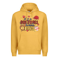 Mustard it's a softball kinda day Premium Hoodie - MaliasSmallBusiness
