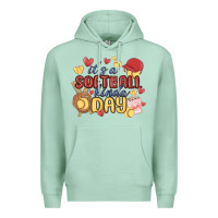 Seafoam it's a softball kinda day Premium Hoodie - MaliasSmallBusiness