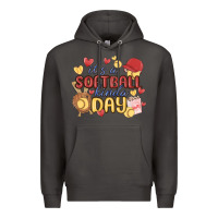 Smoke it's a softball kinda day Premium Hoodie - MaliasSmallBusiness