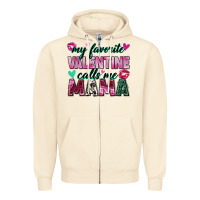Sandshell my favorite valentine calls me mama Zipper Hoodie - Zillion Design Studio