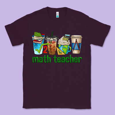 Math Teacher Coffee Cups Classic Tee Designed By Texasbilliewilder