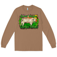 Thick Thighs Lucky Vibes Charolais Bull Long Sleeve Tee | Teevron