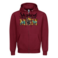 Burgundy shepherd mom western Zipper Hoodie - RanaPortraitStore