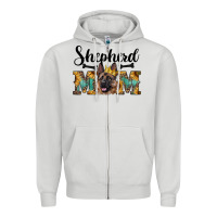 Dove Grey shepherd mom western Zipper Hoodie - RanaPortraitStore