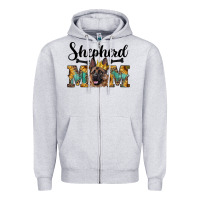 Heather Grey shepherd mom western Zipper Hoodie - RanaPortraitStore
