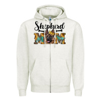 Oatmeal Heather shepherd mom western Zipper Hoodie - RanaPortraitStore