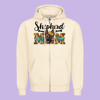 Shepherd Mom Western Zipper Hoodie Designed By Ranaportraitstore