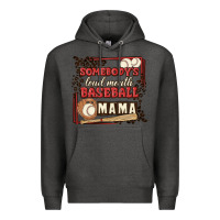 Charcoal Heather somebody's loud mouth baseball mama Premium Hoodie - MaliasSmallBusiness