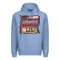 Colony Blue somebody's loud mouth baseball mama Premium Hoodie - MaliasSmallBusiness