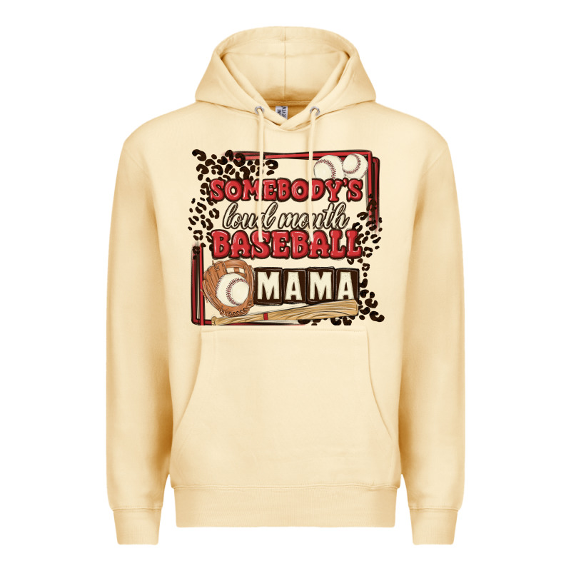 Somebody's Loud Mouth Baseball Mama Premium Hoodie by MaliasSmallBusiness | Teevron