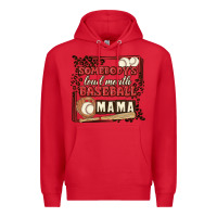 Red somebody's loud mouth baseball mama Premium Hoodie - MaliasSmallBusiness