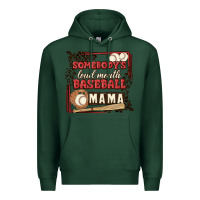 Sports Green somebody's loud mouth baseball mama Premium Hoodie - MaliasSmallBusiness