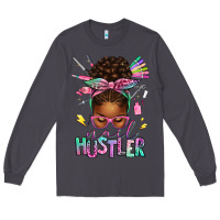 Smoke nail hustler afro messy bun Long Sleeve Tee - texasbilliewilder