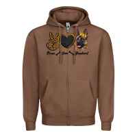 Chestnut peace love shepherd Zipper Hoodie - RanaPortraitStore