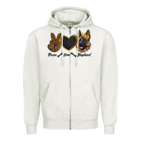 Peace Love Shepherd Zipper Hoodie | Teevron
