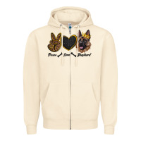 Sandshell peace love shepherd Zipper Hoodie - RanaPortraitStore