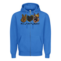 True Royal peace love shepherd Zipper Hoodie - RanaPortraitStore