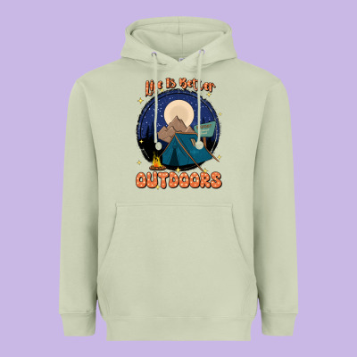 Life Is Better Outdoors Heavyweight Hoodie Designed By Jahusdesignshop