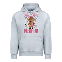 Heather Grey one boujee heifer Urban Hoodie - MaliasSmallBusiness