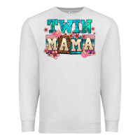 Oatmeal Heather twin mama Premium Sweatshirt - AdoDesignShop