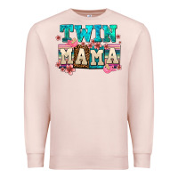 Pale Pink twin mama Premium Sweatshirt - AdoDesignShop