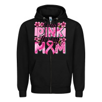 Black i wear pink for my mom Zipper Hoodie - Zillion Design Studio